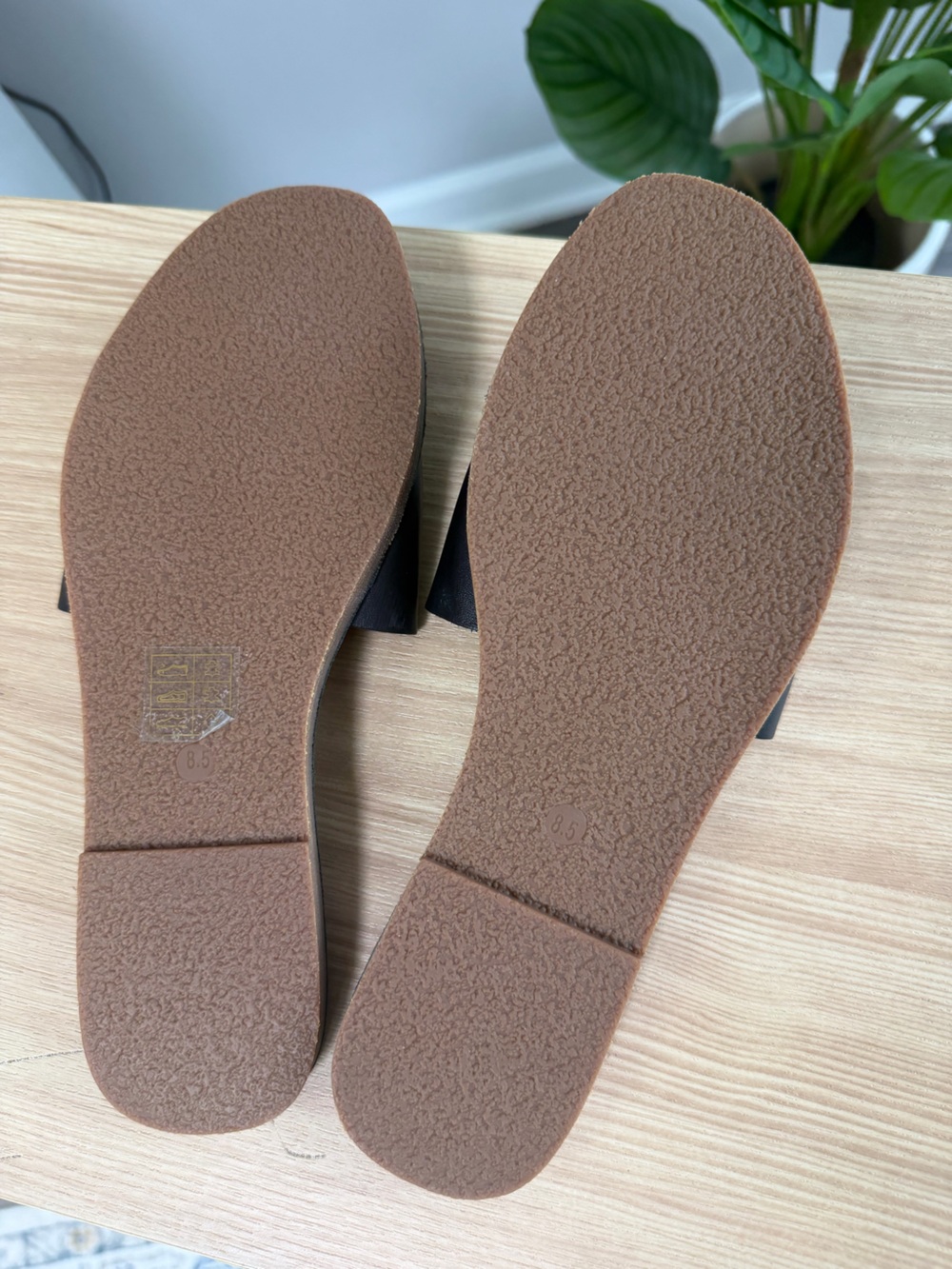 NWOT Madewell The Boardwalk Post Slide Sandal Black Leather Sz 8.5 - Picture 7 of 8